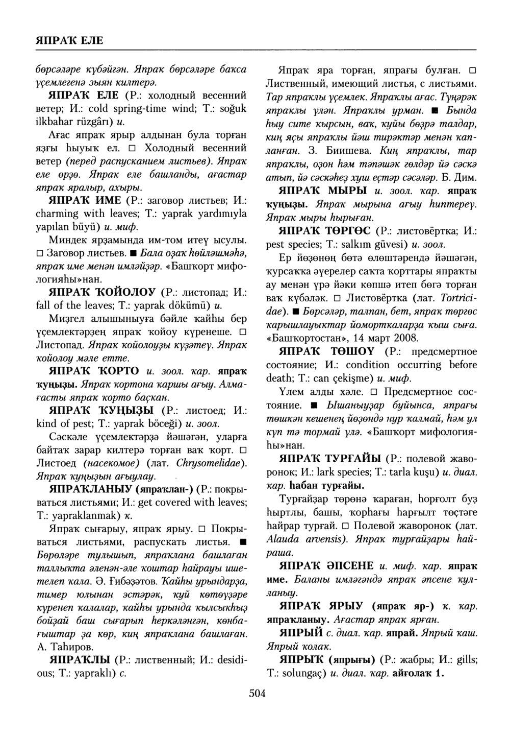 Башҡорт теленең академик һүҙлеге. Том X