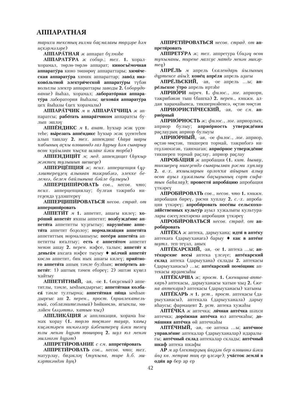 Урыҫса-башҡортса һүҙлек, З. Ғ. Ураҡсин редакцияһында. I том