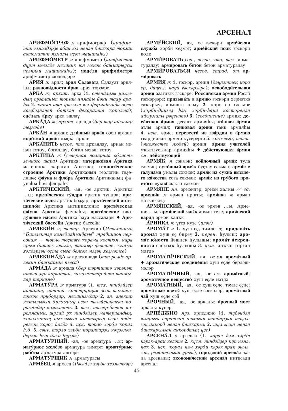 Урыҫса-башҡортса һүҙлек, З. Ғ. Ураҡсин редакцияһында. I том