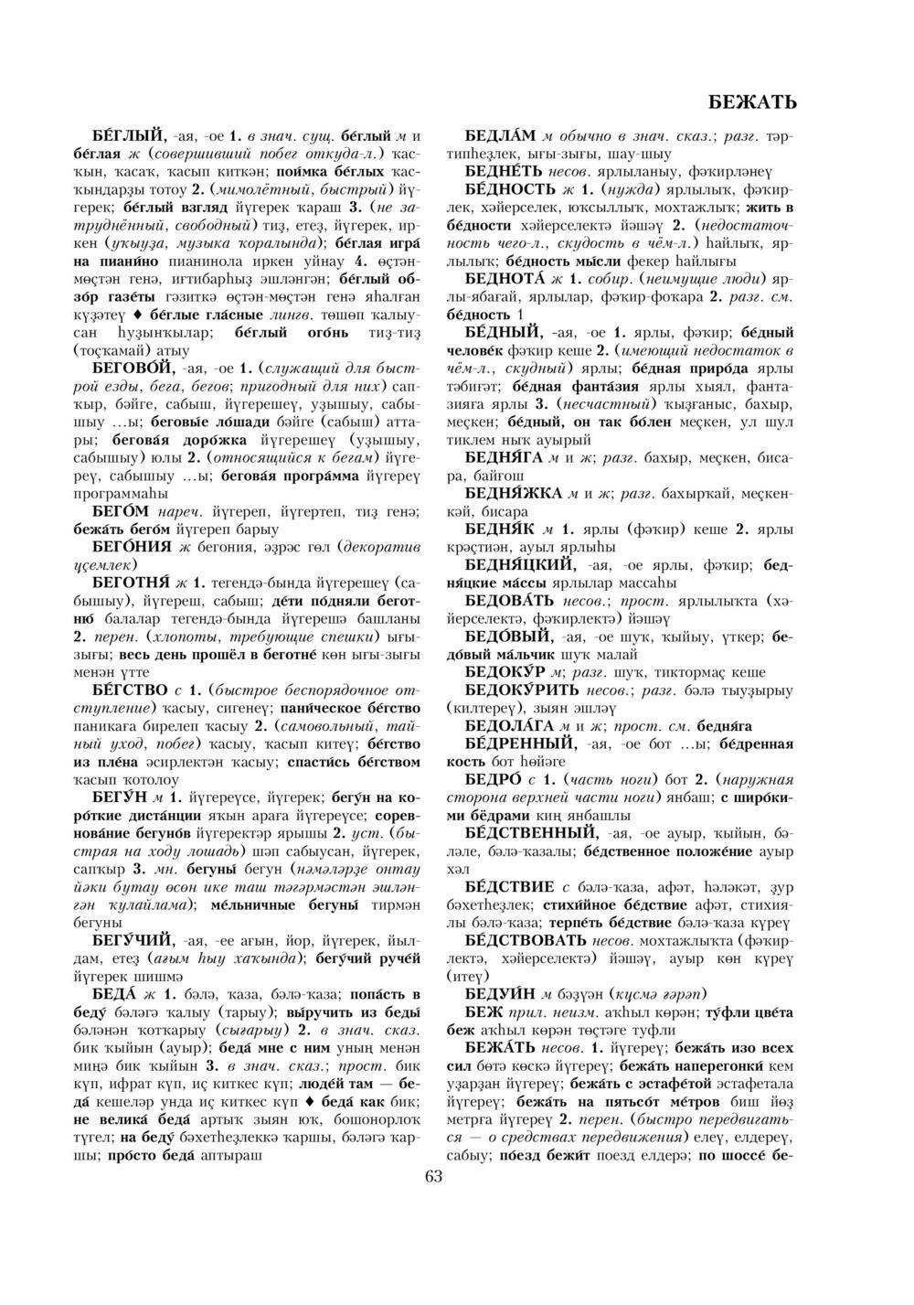 Урыҫса-башҡортса һүҙлек, З. Ғ. Ураҡсин редакцияһында. I том