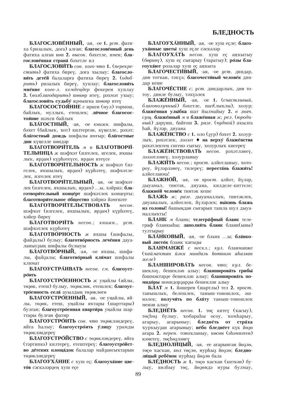 Урыҫса-башҡортса һүҙлек, З. Ғ. Ураҡсин редакцияһында. I том