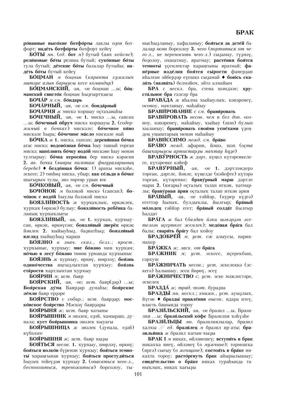 Урыҫса-башҡортса һүҙлек, З. Ғ. Ураҡсин редакцияһында. I том