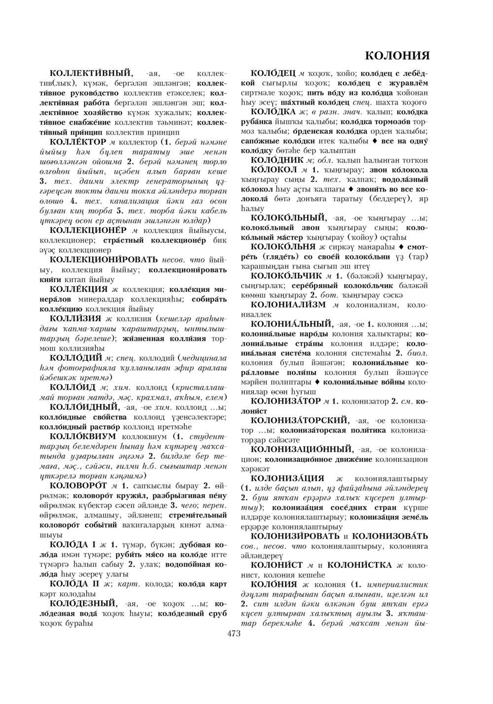 Урыҫса-башҡортса һүҙлек, З. Ғ. Ураҡсин редакцияһында. I том