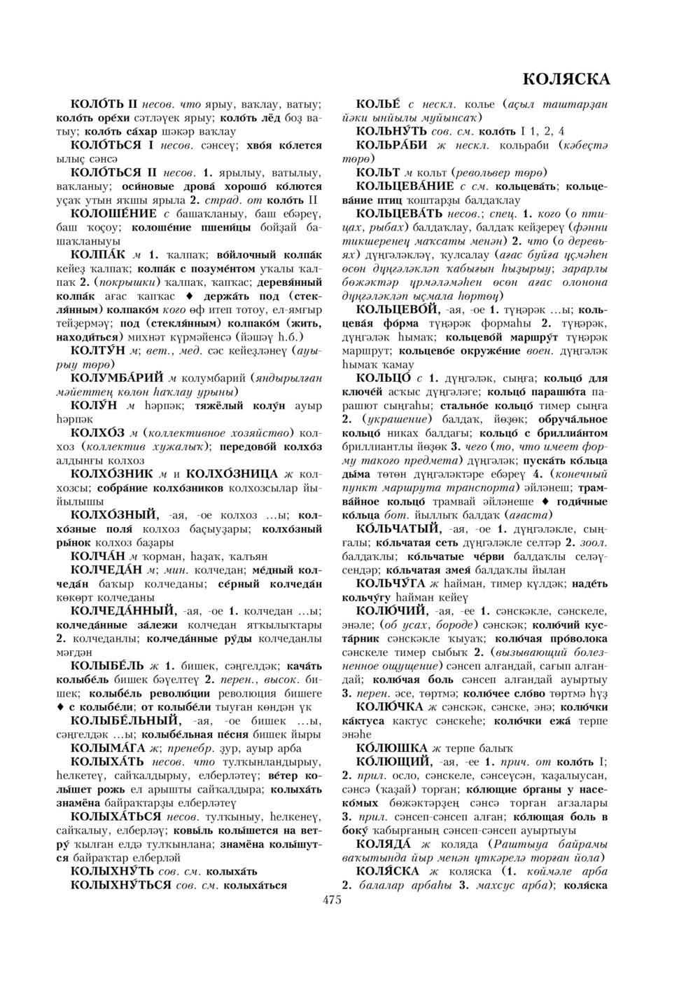 Урыҫса-башҡортса һүҙлек, З. Ғ. Ураҡсин редакцияһында. I том