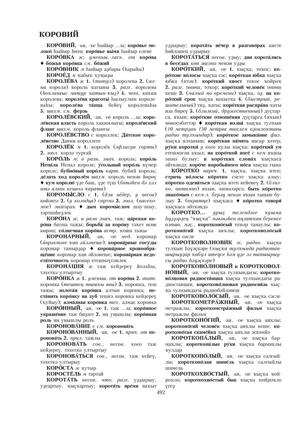 Урыҫса-башҡортса һүҙлек, З. Ғ. Ураҡсин редакцияһында. I том