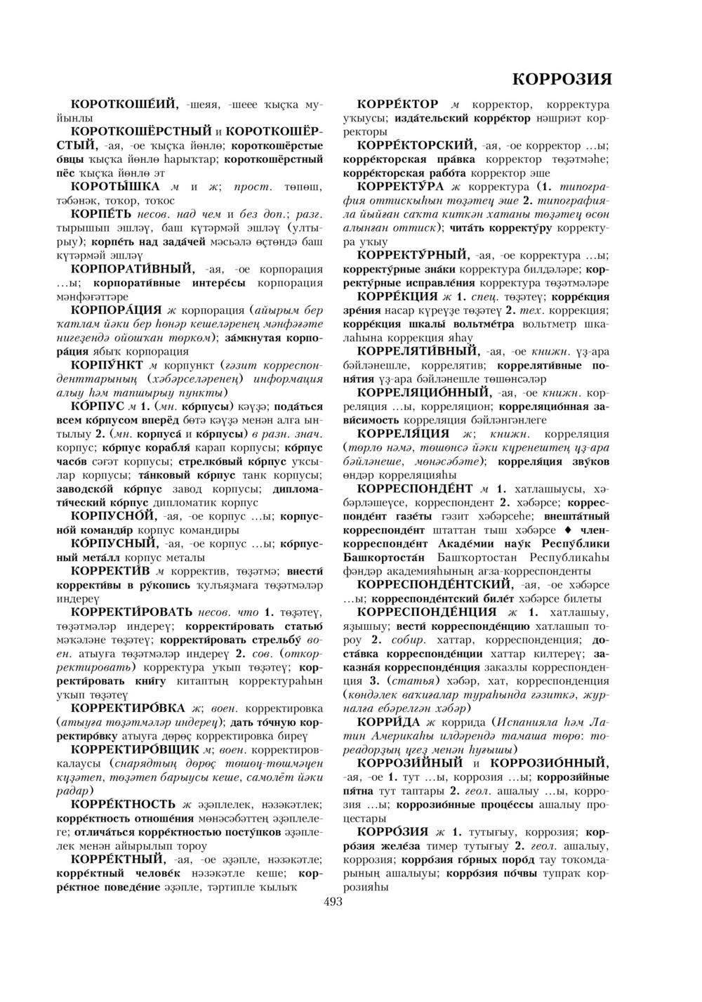 Урыҫса-башҡортса һүҙлек, З. Ғ. Ураҡсин редакцияһында. I том