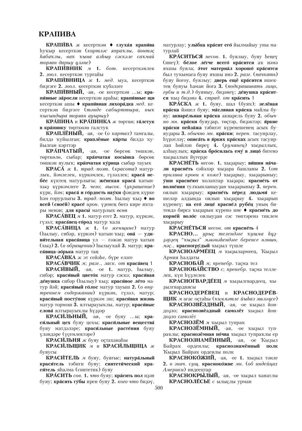 Урыҫса-башҡортса һүҙлек, З. Ғ. Ураҡсин редакцияһында. I том