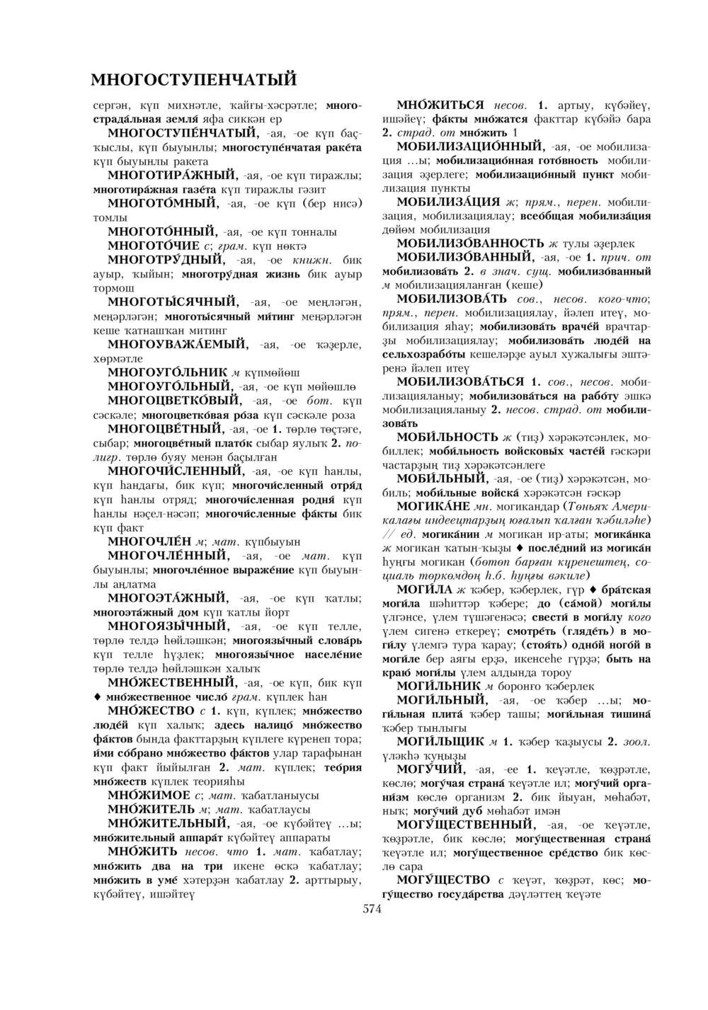 Урыҫса-башҡортса һүҙлек, З. Ғ. Ураҡсин редакцияһында. I том