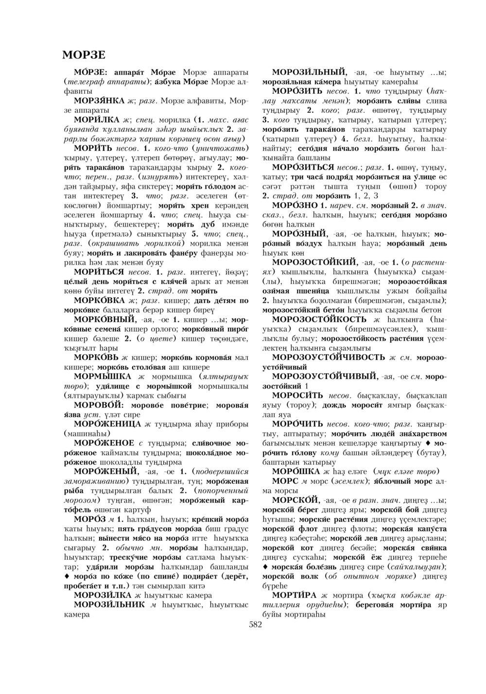 Урыҫса-башҡортса һүҙлек, З. Ғ. Ураҡсин редакцияһында. I том