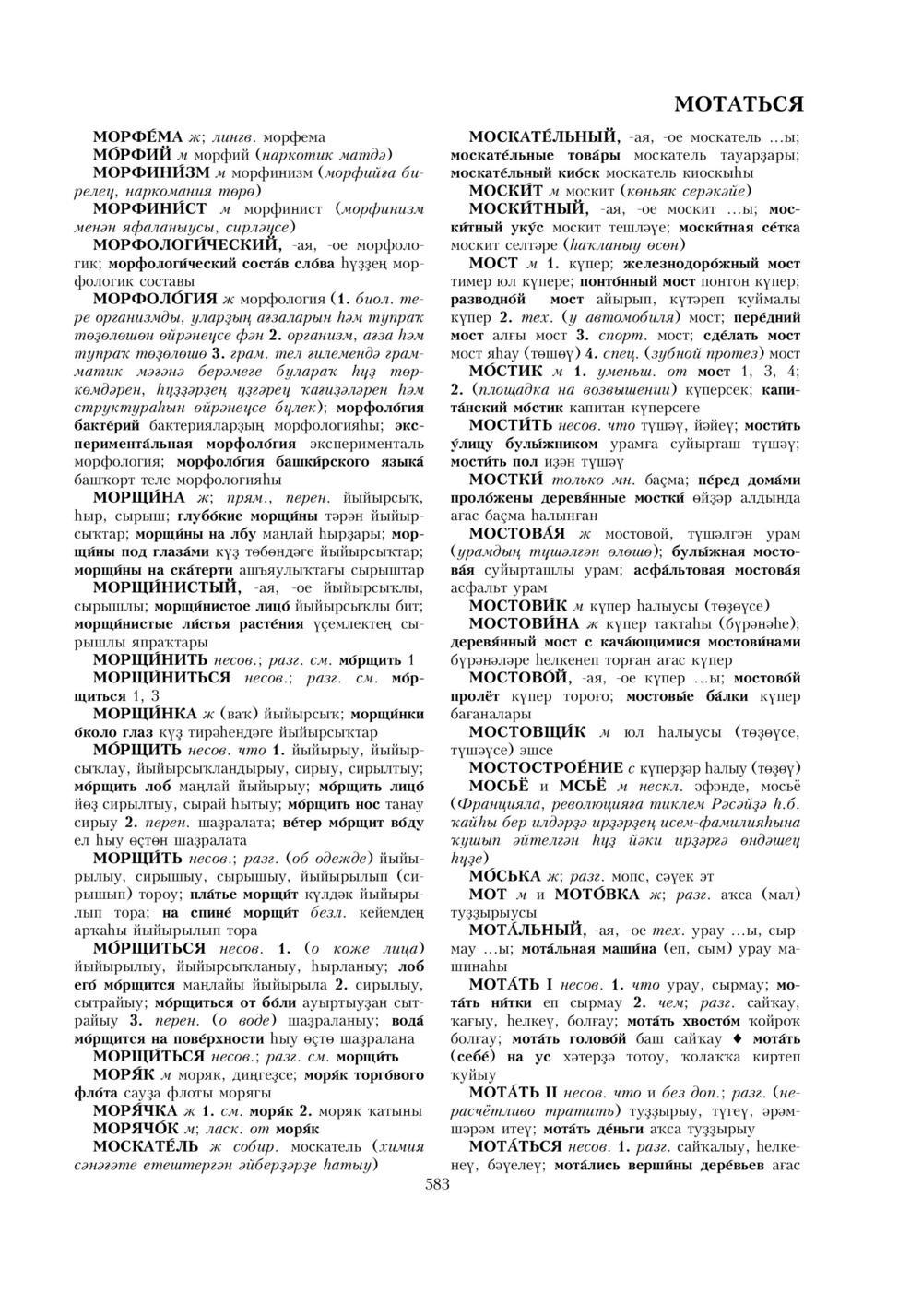 Урыҫса-башҡортса һүҙлек, З. Ғ. Ураҡсин редакцияһында. I том