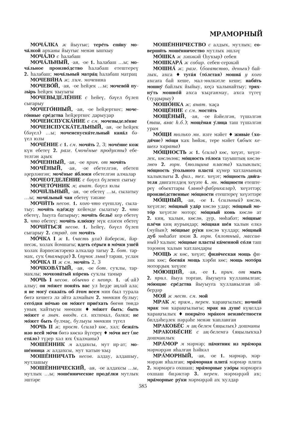 Урыҫса-башҡортса һүҙлек, З. Ғ. Ураҡсин редакцияһында. I том