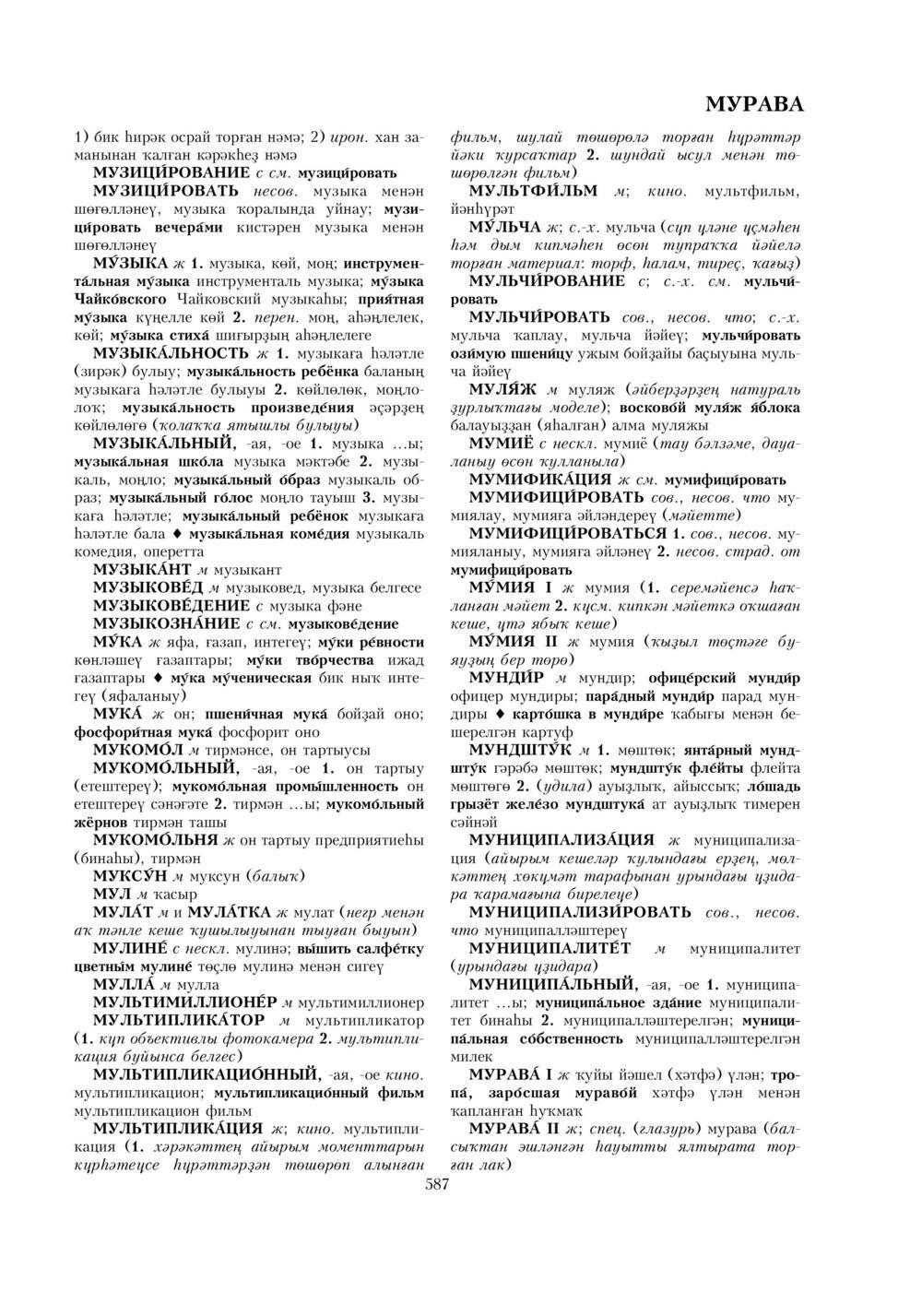 Урыҫса-башҡортса һүҙлек, З. Ғ. Ураҡсин редакцияһында. I том