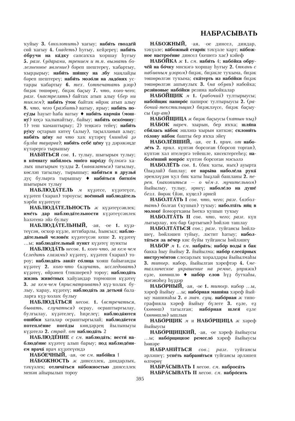 Урыҫса-башҡортса һүҙлек, З. Ғ. Ураҡсин редакцияһында. I том