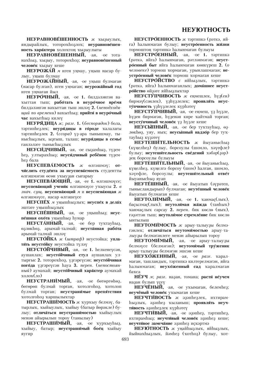 Урыҫса-башҡортса һүҙлек, З. Ғ. Ураҡсин редакцияһында. I том