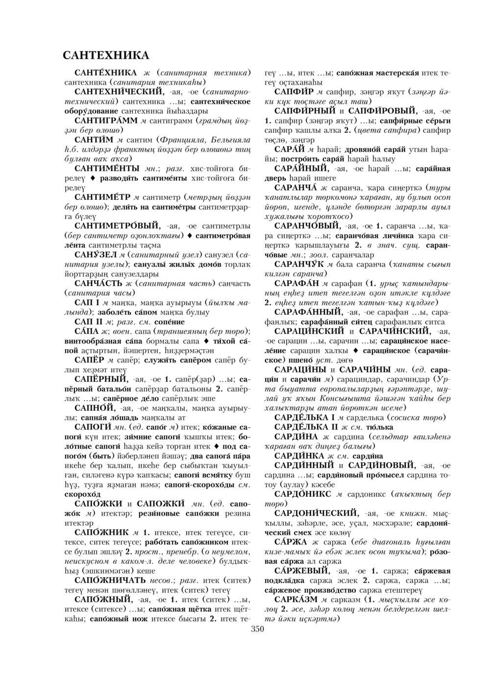 Урыҫса-башҡортса һүҙлек, З. Ғ. Ураҡсин редакцияһында. II том