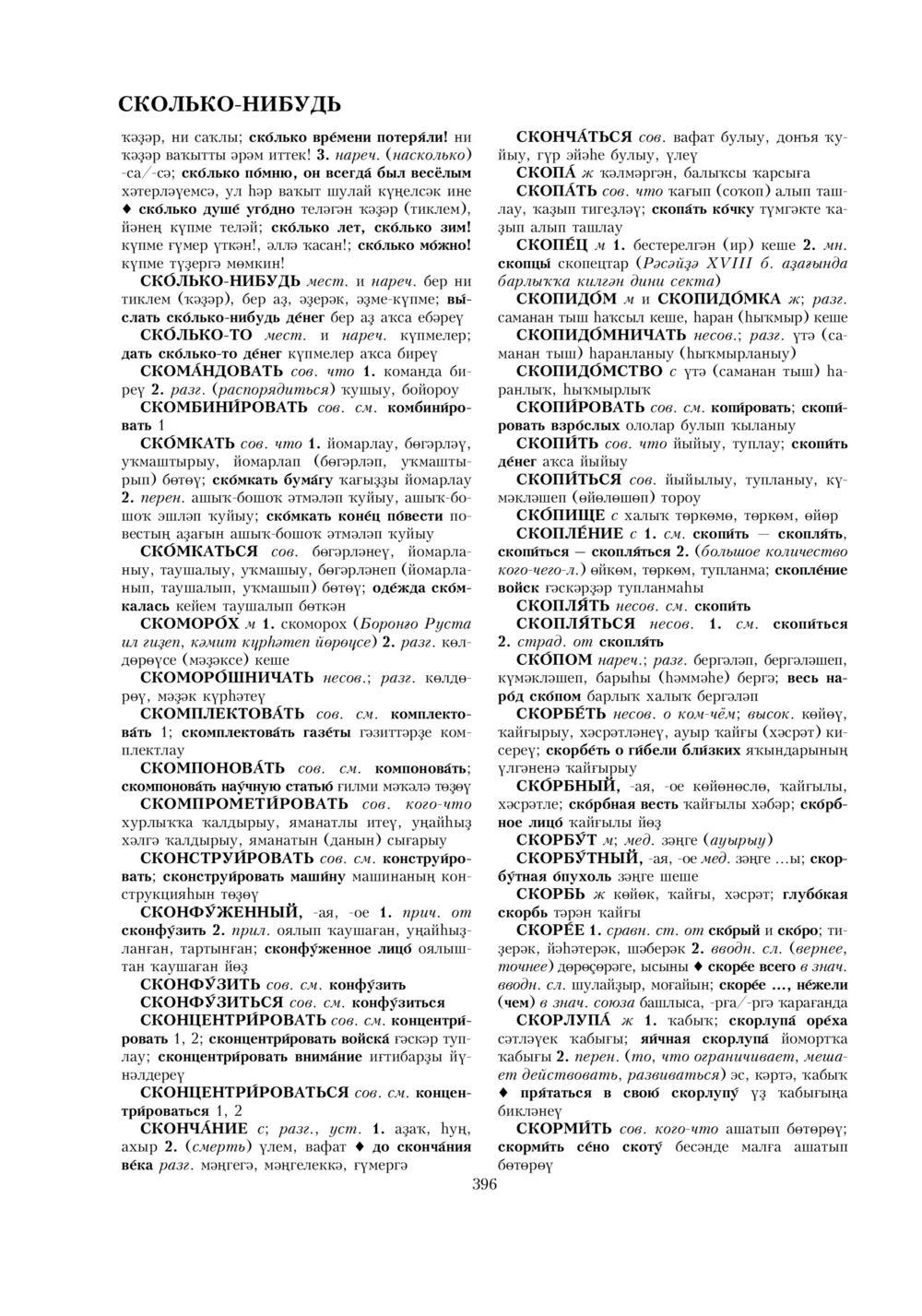 Урыҫса-башҡортса һүҙлек, З. Ғ. Ураҡсин редакцияһында. II том