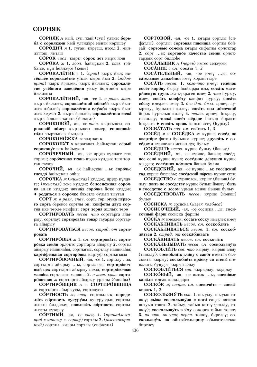 Урыҫса-башҡортса һүҙлек, З. Ғ. Ураҡсин редакцияһында. II том