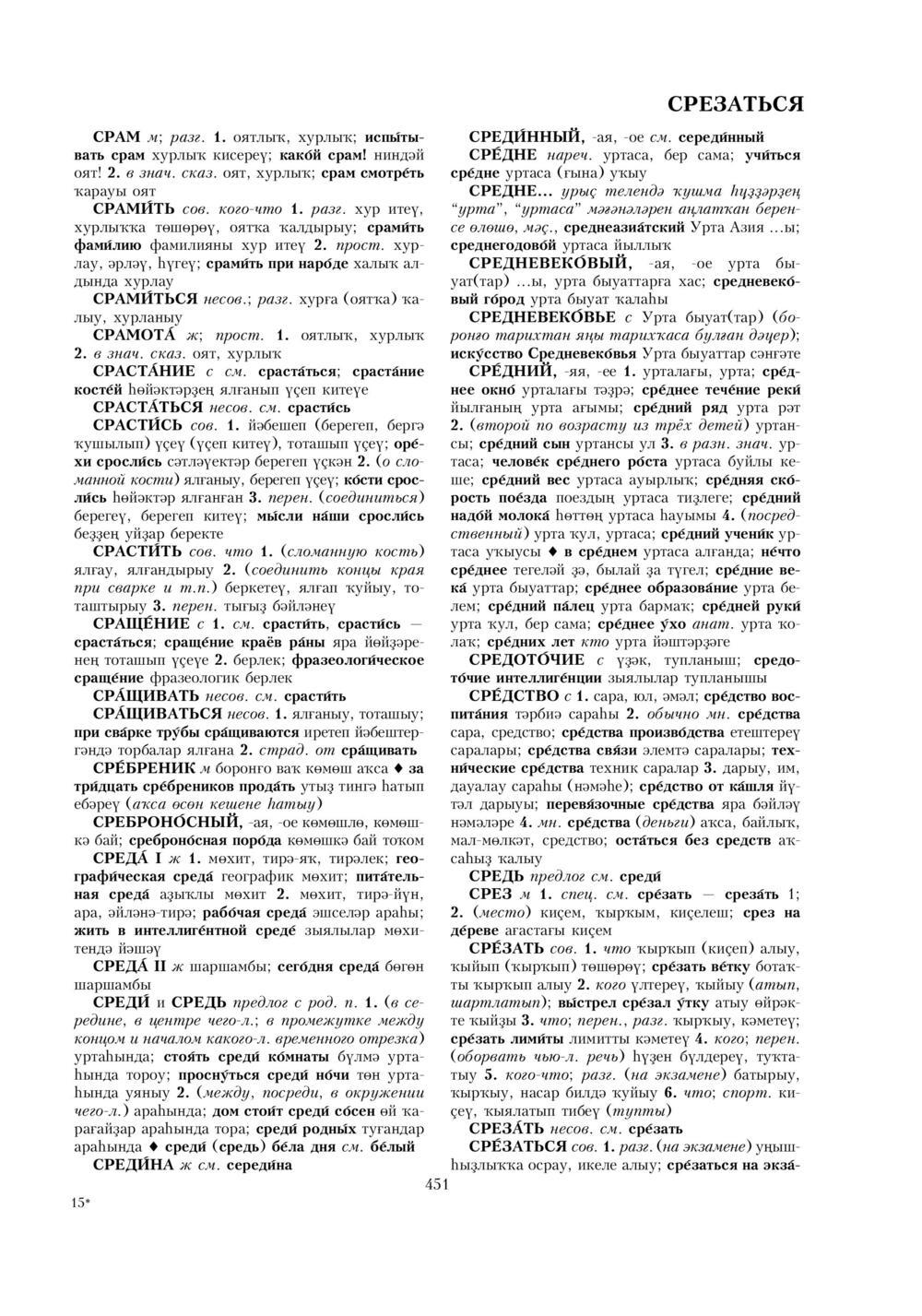 Урыҫса-башҡортса һүҙлек, З. Ғ. Ураҡсин редакцияһында. II том