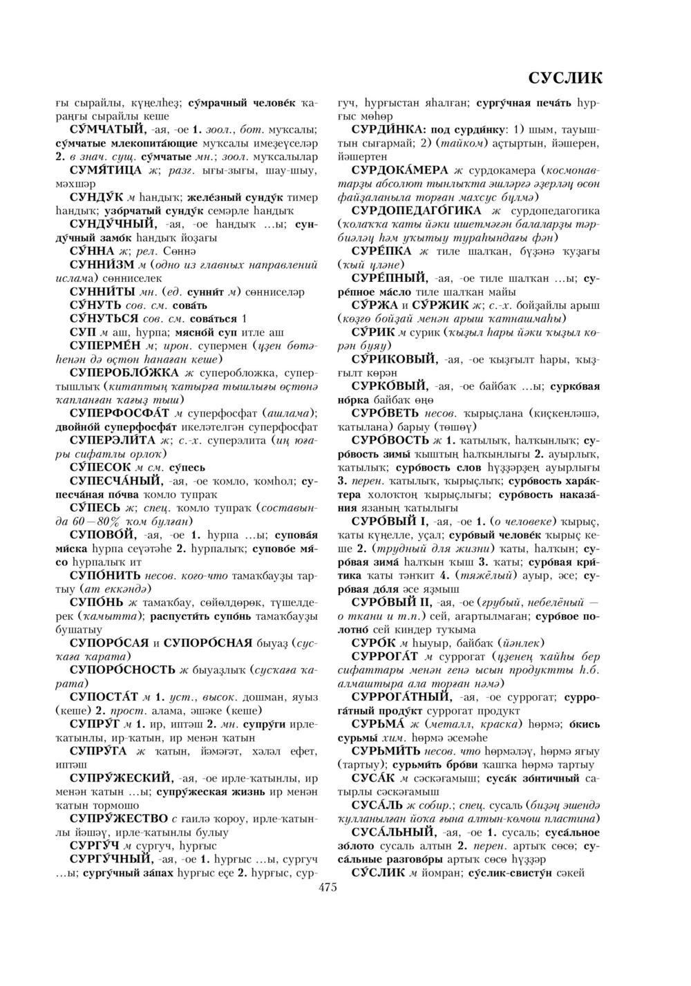 Урыҫса-башҡортса һүҙлек, З. Ғ. Ураҡсин редакцияһында. II том