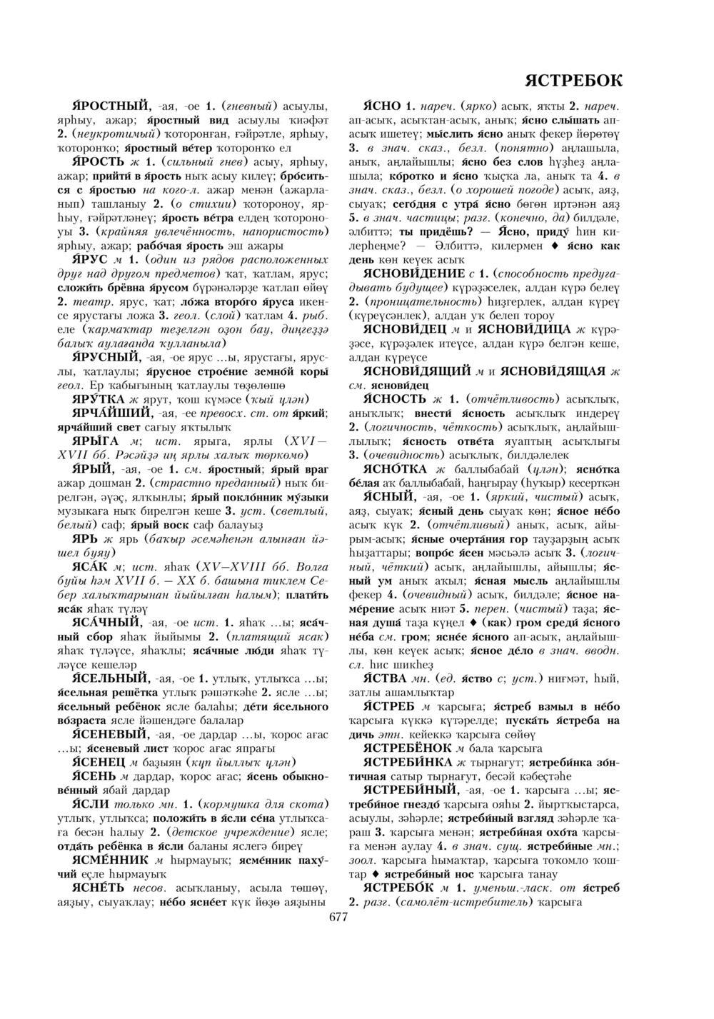 Урыҫса-башҡортса һүҙлек, З. Ғ. Ураҡсин редакцияһында. II том